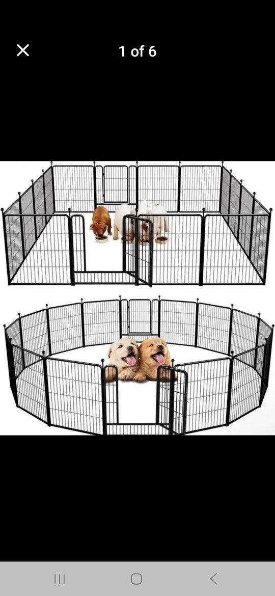 FXW Rollick Indoor & Outdoor Dog Playpen, Black,
32-in, 16-panel
-New on the box