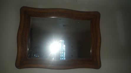 Antique large mirror of old wood, it is heavy,