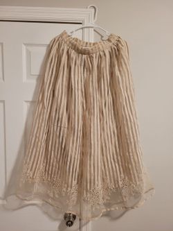 Long Cream Skirt