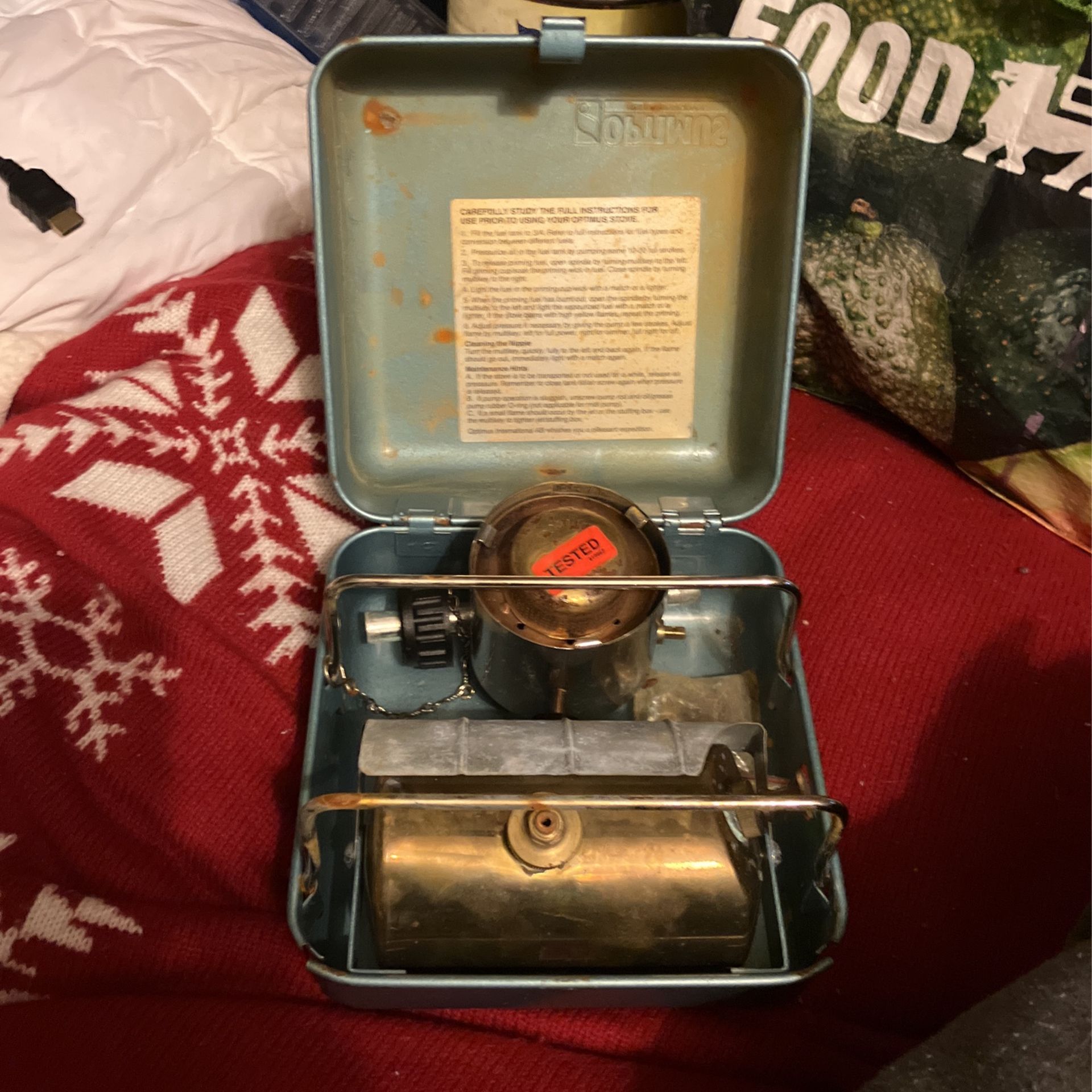 Optimus international brass camping stove never been used