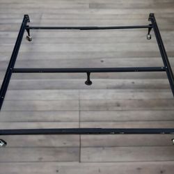 Black Metal Adjustable Queen/Full/Twin Bed Frame