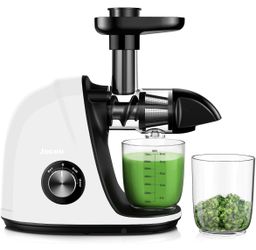 Jocuu Slow Masticating Juicer with Soft/Hard Modes Easy to Clean Quiet Motor & Reverse Function, Cold Press Juicer for Fruit & Vegetable, 90% Juice Yi