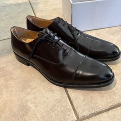 Men’s Leather Deep Brown Dress Shoes Size 12