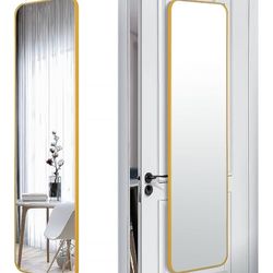 gold 47x14 door hanging wall mirror 