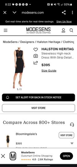 Halston Heritage Sleeveless Black Illusion Bodice Dress With Strip Detail  ,Brand NEW NEVER WORN!!
