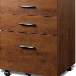 DEVAISE 3 Drawer File Cabinet for Home Office, Wood Under Desk Filing Cabinet, Rolling Printer Stand with Wheels, 