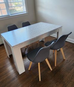 Dining Table Set with 4 Chairs