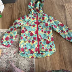 Strawberry Jacket Hood Zipper Rain