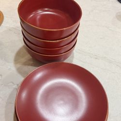 Pottery Barn Stoneware Bowl and Plate Set