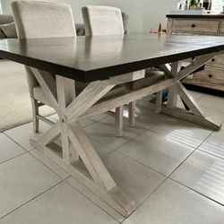 Dining Table With 4 Chairs & Extender From City Furniture