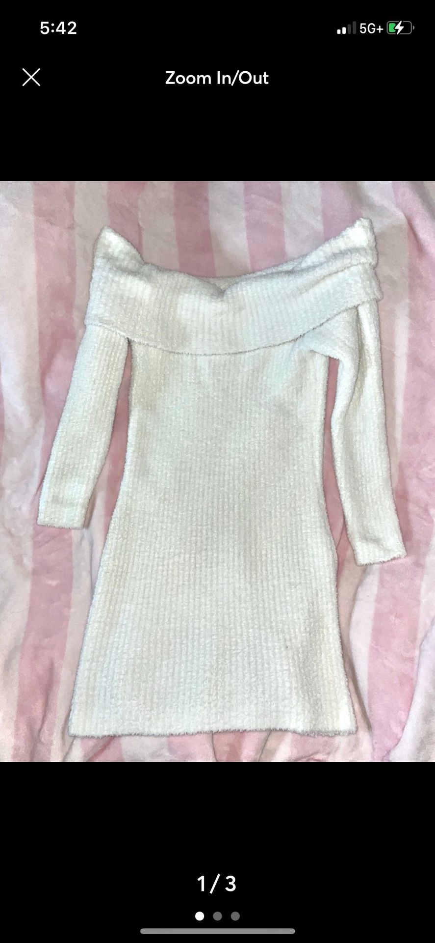 white cashmere dress