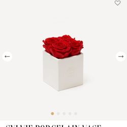 Sylvie Porcelain Vase Red Eternity Roses