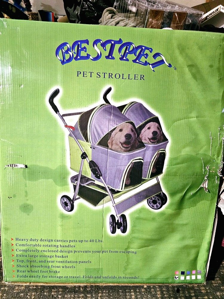 New In Box XL Double Dog Stroller