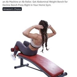 Finer Form Gym-Quality Sit Up Bench with Reverse Crunch Handle - Curved Ab Workout Bench