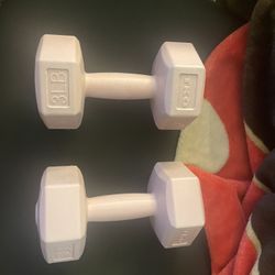 3 Pound Pink dumbbells 