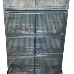 4 of Large  Galvanized Stackable  Breeder Breeding Bird Flight Cages