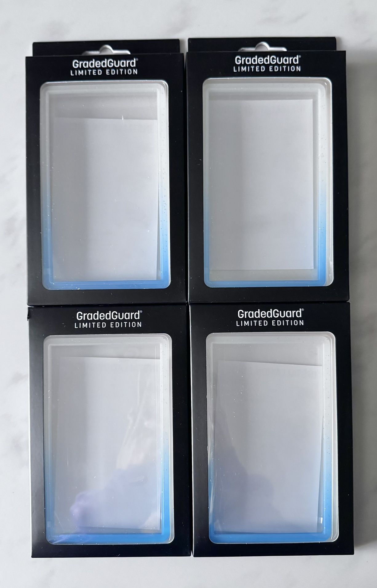 GradedGuard Snowfall PSA Limited Blue White Clear Glitter Card Protector Case Pokemon One Piece OP TCG Game Slab BGS Booster Box Pack Bundle ETB