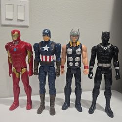 Marvel Iron Man,  Captain America,  Thor Titan Hero And Black Panther 