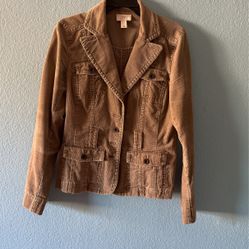 Corduroy Women’s Blazer With Belt By Ann Taylor Loft