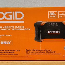 Ridgid 18v Hybrid Jobsite Radio with Bluetooth...$90....Firm On Price... Brand New... Pickup Only...