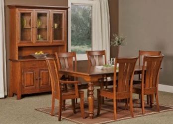Dining room set with curio cabinet for sale Dining room set with curio cabinet for sale