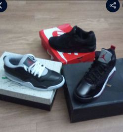 3)pairs of shoes 2)Jordans &1) Nike Air Max