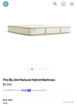 Blu dot bed mattress king size ( retail $2300).