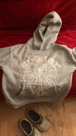 Grey sp5der hoodie
