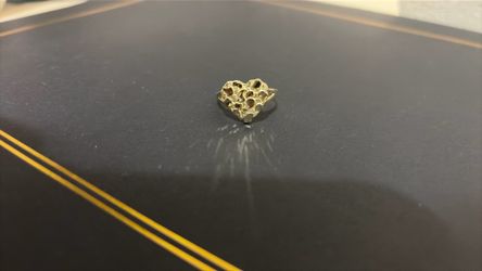 10K Gold heart nugget ring