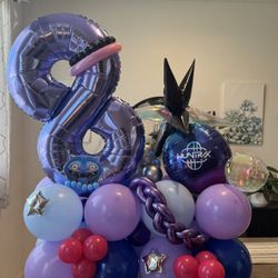 Kpop Demon Hunters Balloon Stack Luxury Birthday Decorations
