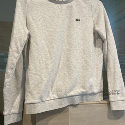 Lacoste Sport Sweatshirt, Grey Crew Neck, Small