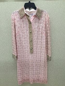 Girgeous immaculate condition VINTAGE beaded pink dress. XS-S?