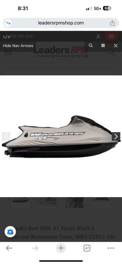 Yamaha New OEM, V1 Series Black & Charcoal Waverunner Cover