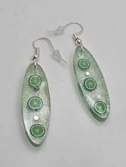 Lime Silver Earrings 