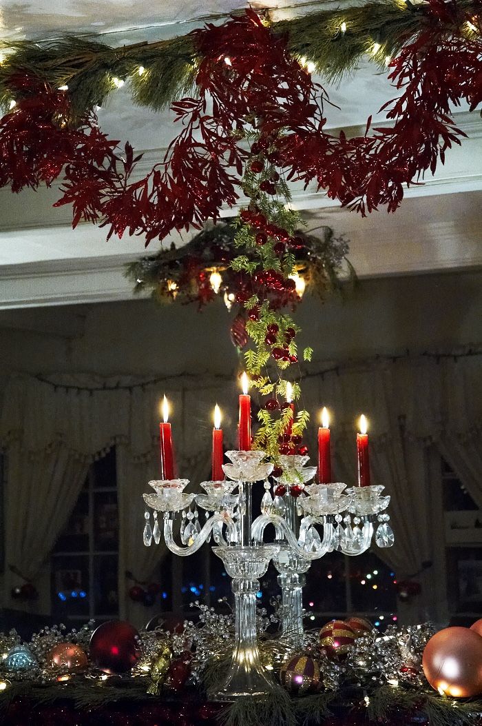 (1) Crystal Candle Holder 3-Arm Candelabra