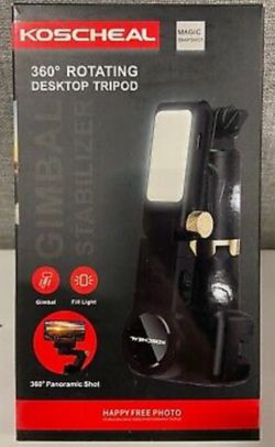 Koscheal 360 Rotating Desktop Tripod.. Open box magic snapshot smart tracking