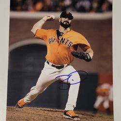 BRIAN WILSON Signed 8x10 Photo San Francisco Giants Autograph