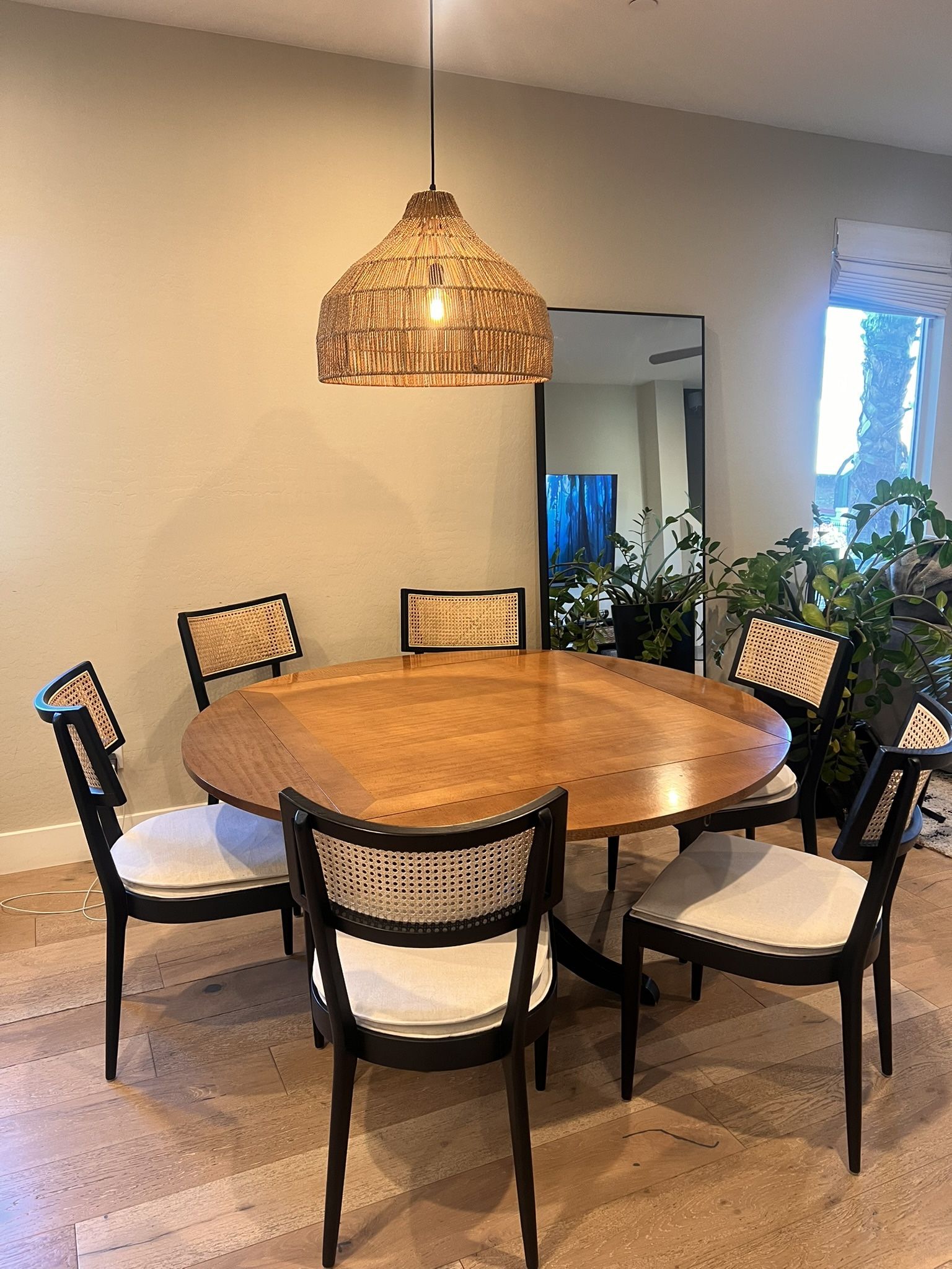 Wooden Circular Table With Collapsible Sides (Chairs not Included)