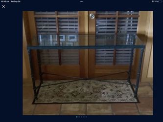 Pottery Barn Glass Sofa Table, Console, Desk