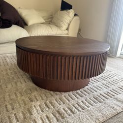 Modern Arched Console Table – 63” Entryway / Sofa Table – Brown Wood 