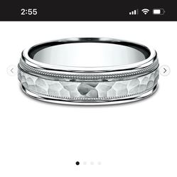 Men’s Size 11 White Gold Wedding Band 