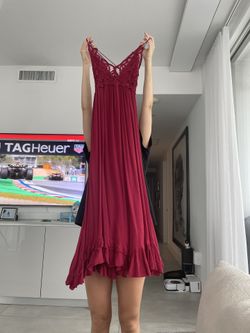 Free People Burgundy Dress