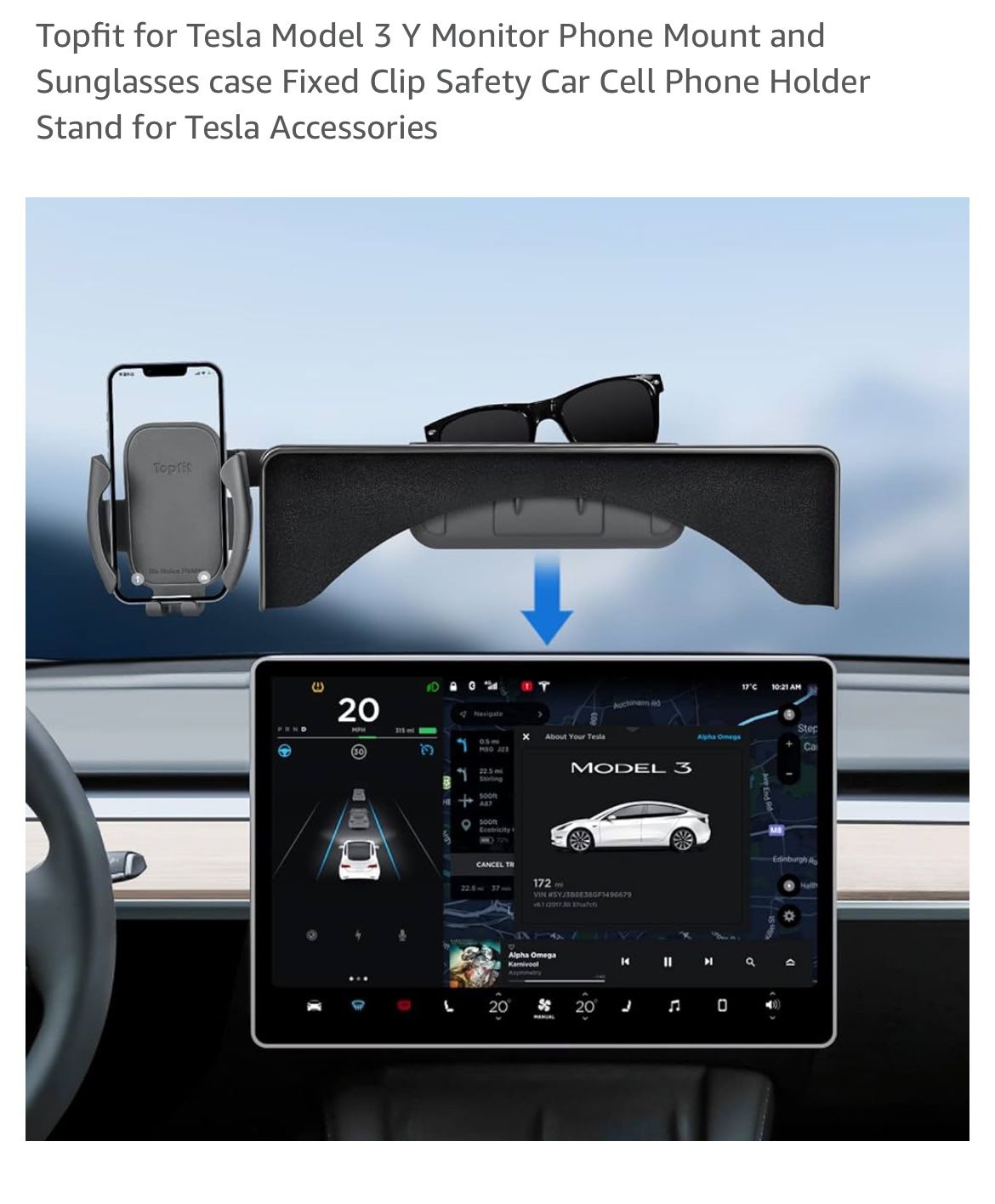 Tesla Model Y Or 3 Topfit Accessory holder