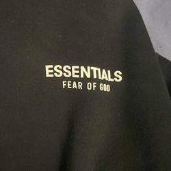 essentials hoodie (black) medium but baggy