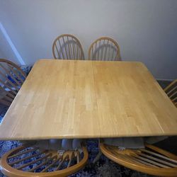 Wood Table (6Chairs)Extendable