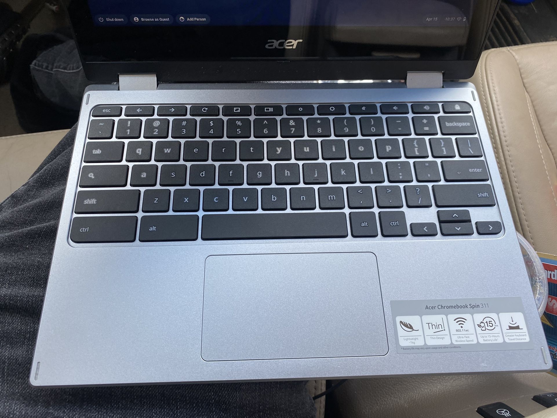 Acer Chrome book Spin