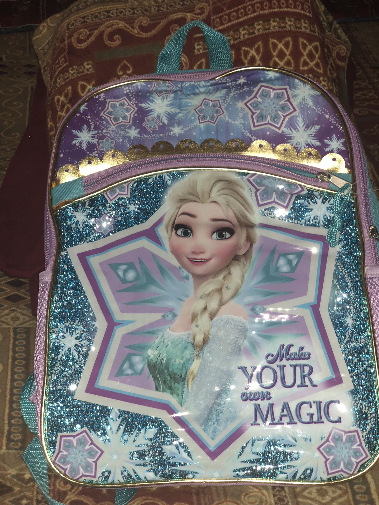 New backpacks Elsa, trolls shimmer shine, emoji, black panther