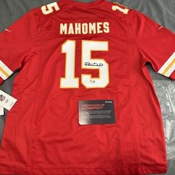 Authentic Autographed Mahomes Jersey