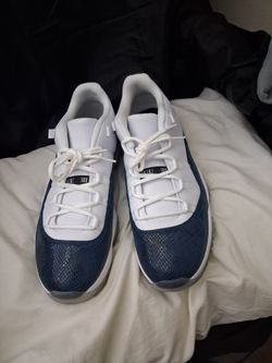 Air Jordan 11 Low Navy Snakeskin Sneakers