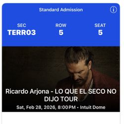 Tickets Ricardo Arjona 